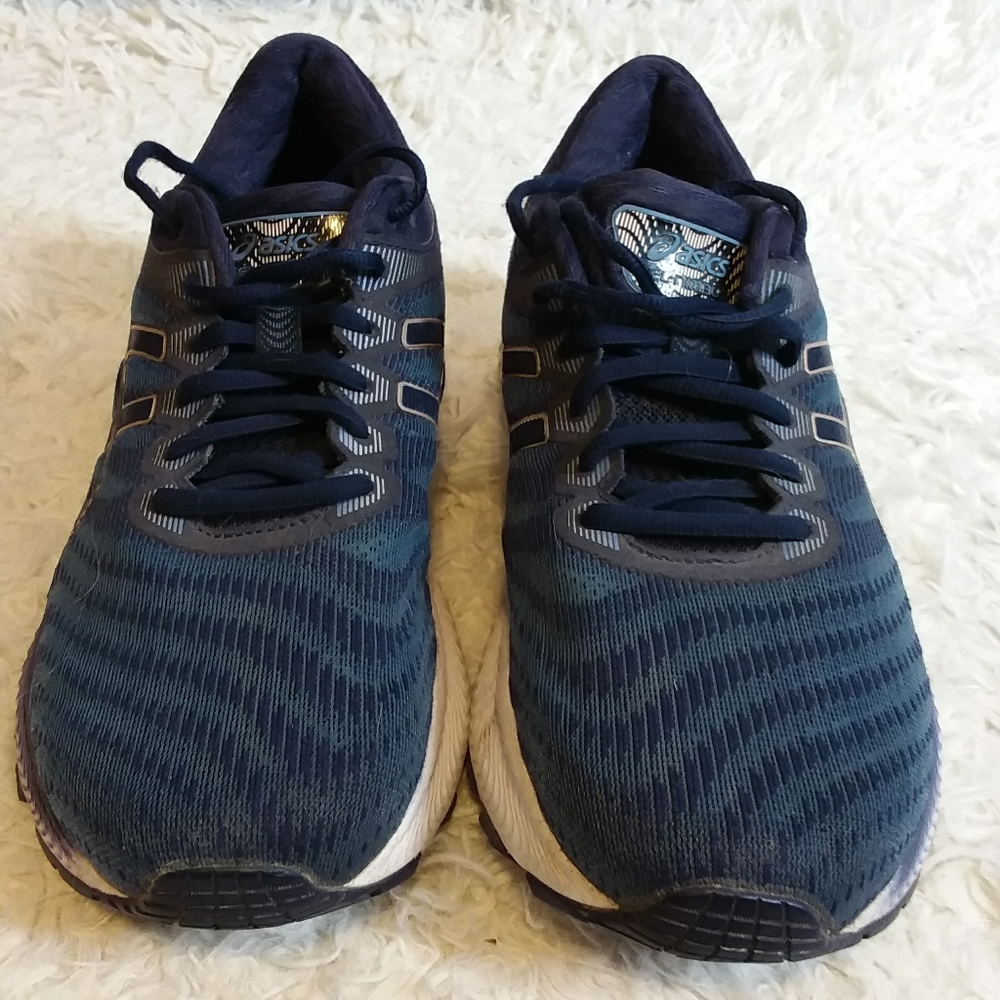 Asics Gel-Nimbus 22 Grey/Peacock Running Athletic Shoe Style